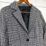 Forever 21 Black, Pink, & White Tweed Single Button Longline Coat Jacket Size Medium Photo 3