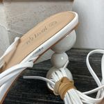 Nasty Gal White Square Toe Strappy Ankle Tie Art Deco Heel Sandal Shoes 9 Photo 5