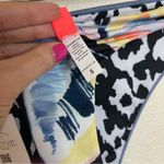 Maaji  blue abstract leaf reversible bikini bottom only NEW SMALL Photo 4