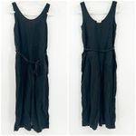 Lou & grey Womens 100% Linen Sleeveless Wide Leg Casual Jumpsuit Size XS Black Photo 1