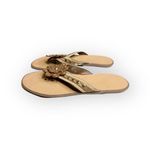 Coach Deadstock: new  ❃ Kelby Flower Hardware Thong Sandal ❃ Latte Leather ❃ 8.5 Photo 5