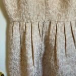 J.Crew Factory New Pink Rose Gold V Neck Jacquard Flare Dress Photo 9