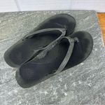 UGG  Kayla Gray Flip Flop Leather Thong Sandals Women’s Size 10 Photo 2