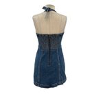 Alice + Olivia Janessa Mini Dress Sleeveless Denim Button Front Blue Size 6 Photo 6