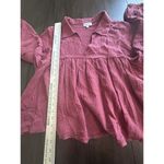 &merci &Merci Boutique Mauve Puff Sleeve Gauzy 100% Cotton blouse size Medium NEW! Photo 3