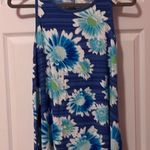 Justice Floral Blue Sleeveless Top Photo 0