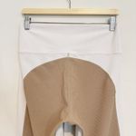 Beach Riot Ribbed Colorblock Athletic Workout Leggings Tan White Neutral Size XL Photo 8