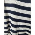Talbots  Blue White Stripe Cotton Blend Hoodie Pocket Size Large Preppy Nautical Photo 3