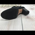 Cole Haan Black Suede Ankle Booties | Size 6.5 | Gold Buckle & Block Heel Photo 4