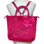 Juicy Couture  Pink Velvet Bow Convertible Tote Bag‎ Backpack Fairycore Y2K Photo 0