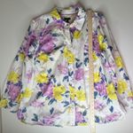 Talbots  Classic Cotton Shirt Floral Bouquet Size 2X Button Down Preppy Bloomcore Photo 7