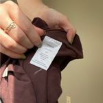 Vince . Maroon Brown Silk Faux Wrap Blouse Photo 6