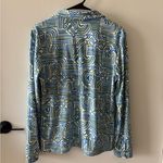 J. McLaughlin Betty Shirt in Geo Maze – Size L (NWOT) Photo 5
