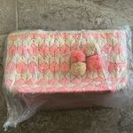 BTB Los Angeles Bria Straw Tote in Natural Rose, NWT, One Size Pink Photo 3