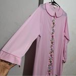 Sears Pink Floral Embroidered Robe Size L Photo 0