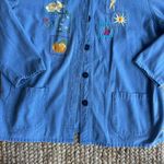 American Vintage Embroidered denim cottagecore button up with bunny and vegetables Photo 5
