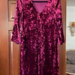 Eliza J  crushed velvet shift dress bell sleeve Photo 0