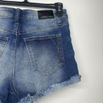 Kendall + Kylie Women's Denim Jean Shorts Size 7/28 Medium Wash Frayed Hem Blue Photo 5