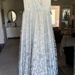 Trixxi Dress - White with Blue Overlay Photo 0