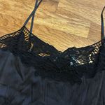 Guess by Marciano Women’s Large Black Drop Waist Silk Ruffle Lace Slip Dress Photo 9