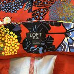 Loft  Womens Floral Bird Shorts Multi Mid Rise Cotton Blend Brick-red Blue 18 Photo 4