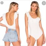 Free People  | Intimately White Uh Huh Ruffle Neck Bodysuit | Large Photo 1