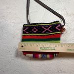 Boho Woven Rainbow Stripe Crossbody Bag Small Purple Photo 2