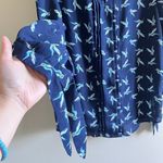 41 HAWTHORN STITCH FIX Bird Print Hope Split Neck Green Size L Photo 4