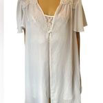 Cinema Etoile Y2K White Cottagecore Bridal Angelic Lingerie Robe Slip Dress Set Size L Photo 7