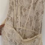 NBD  Strapless Cream Lace Dress Photo 3