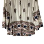 Fig & Flower Top Tunic Floral Crochet White Peasant Prairie SZ MD Boho Chic Y2K Size M Photo 3