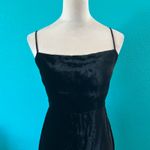 Reformation  Frankie Velvet Maxi Slipdress Black Smocked Silk Blend Luxury Size 6 Photo 4