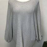 Soma  Kimono Shiny Silver Knit Pullover - Size XXL Photo 0