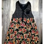 Vintage‎ 90s Whimsigoth Floral Maxi Dress 20 Grunge Dark Romantic Ethereal Boho Black Size 20W Photo 0