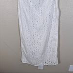 ZARA White Eyelet On Shoulder Midi Dress Womens M Bridal Classic Photo 4
