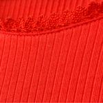 Vintage Ribbed T Shirt Crochet Detail Basic Editions Sz M Red 100% Cotton Indie Size M Photo 5