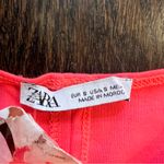 ZARA NWOT  Neon Pink Sheath Midi Dress Square Neck Sleeveless Photo 2