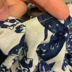 Zanzea Blue and white floral dress sz L lightweight casual modest demure flowers Photo 11