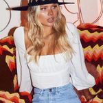 Princess Polly  Ariah White Ruched Bohemian Long Sleeve Top Photo 0