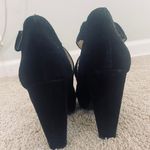 Michael Kors Heels Elena Velvet Peep Toe Cross Strap Pump Stiletto Shoes Black Photo 6