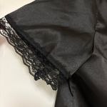 SheIn Black Open Front Tie Crop Top M Photo 1