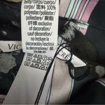 Victoria's Secret  Satin PJs Pajamas Black Floral Stripe Print VS Size Medium Photo 7