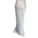 Norma Kamali Bias Obie Skirt in Snow White Small New Womens Satin Long Maxi Photo 6
