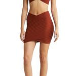 NWT Simon Miller Adio Rib Knit Mini Skirt in Coconut Shell Size L Photo 2