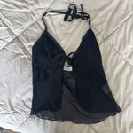 Glassons  Mesh Split Front Halter Top Photo 0