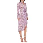 Hemant and Nandita  Multi-Print Sequin Wrap Midi Dress Size Large Photo 2