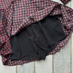 ZARA Red Black Heart Print Long Sleeves Romper Women’s Size Medium Photo 8
