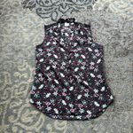 CAbi  Sleeveless Plaza Fiesta Floral Top Gray Small Photo 0