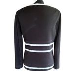 G Knitwear Black and White Contrast Trim Cardigan Blazer – Size Small Photo 2