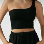 Joah Brown  one shoulder black crop top! Photo 0